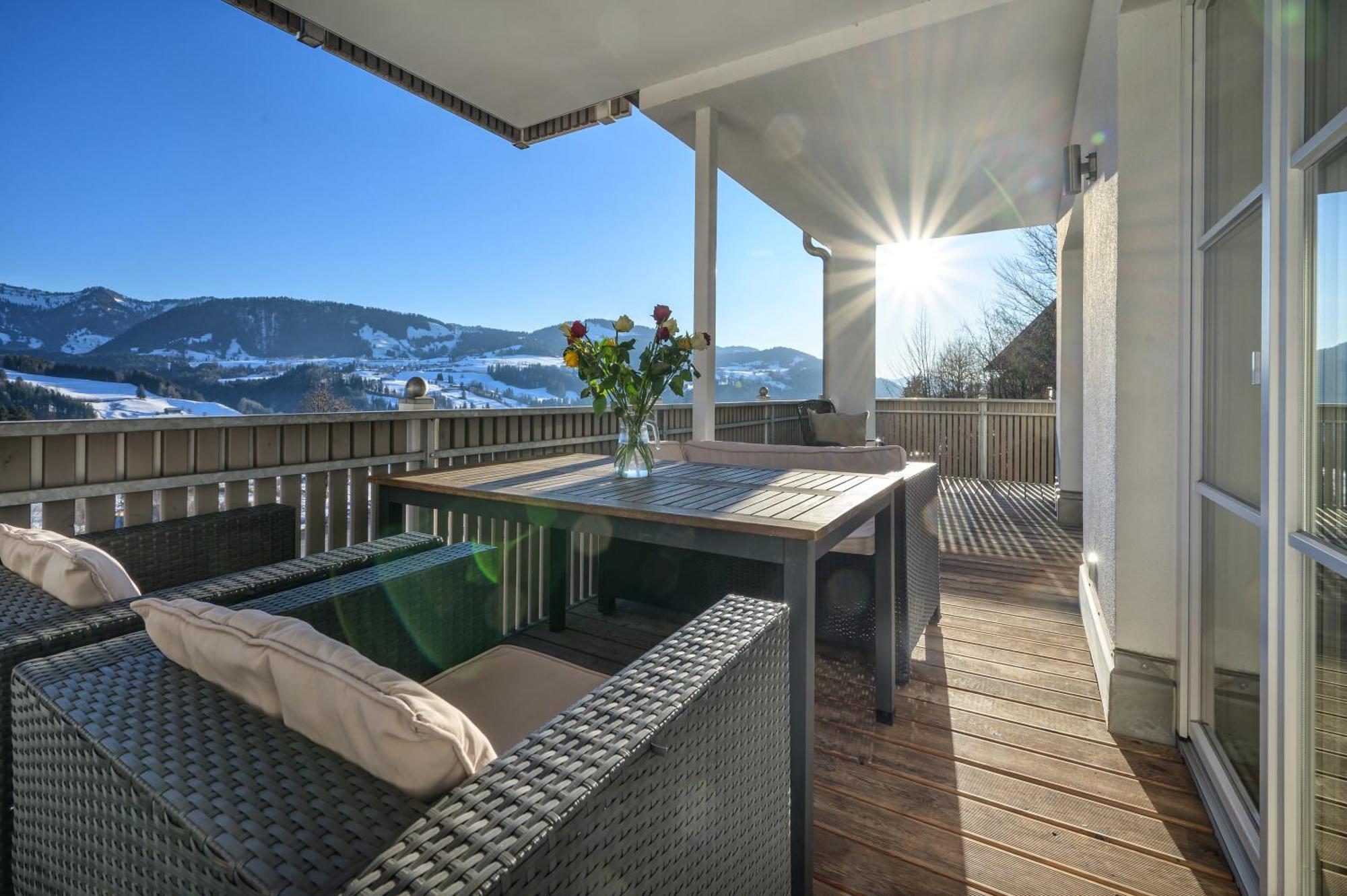 Haus "Bergblick" Ferienwohnung Hochgrat Oberstaufen Mit 2 Schlafzimmer Exterior photo