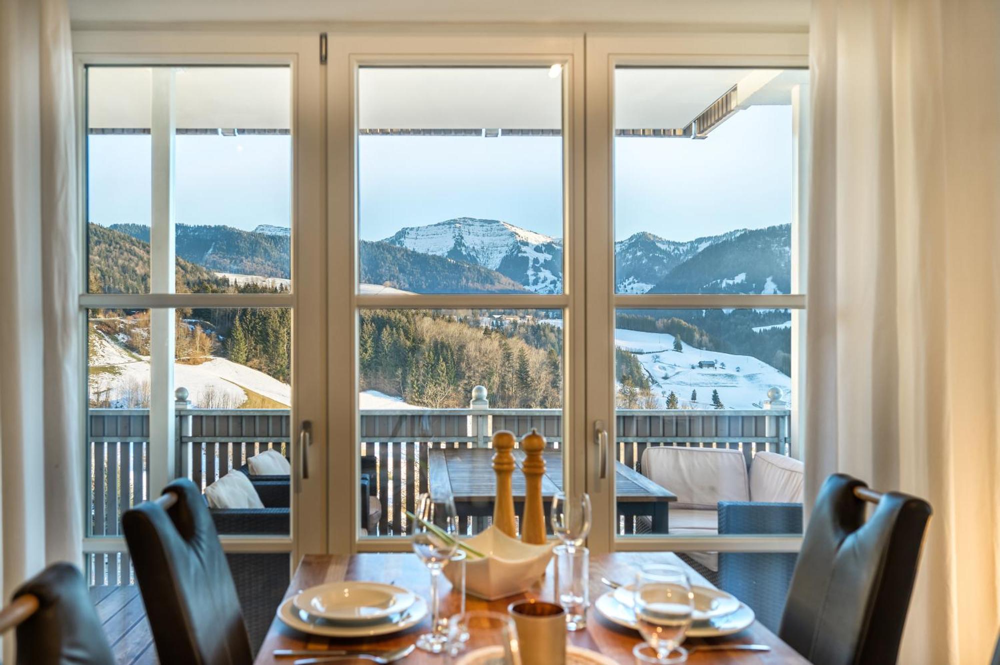 Haus "Bergblick" Ferienwohnung Hochgrat Oberstaufen Mit 2 Schlafzimmer Exterior photo
